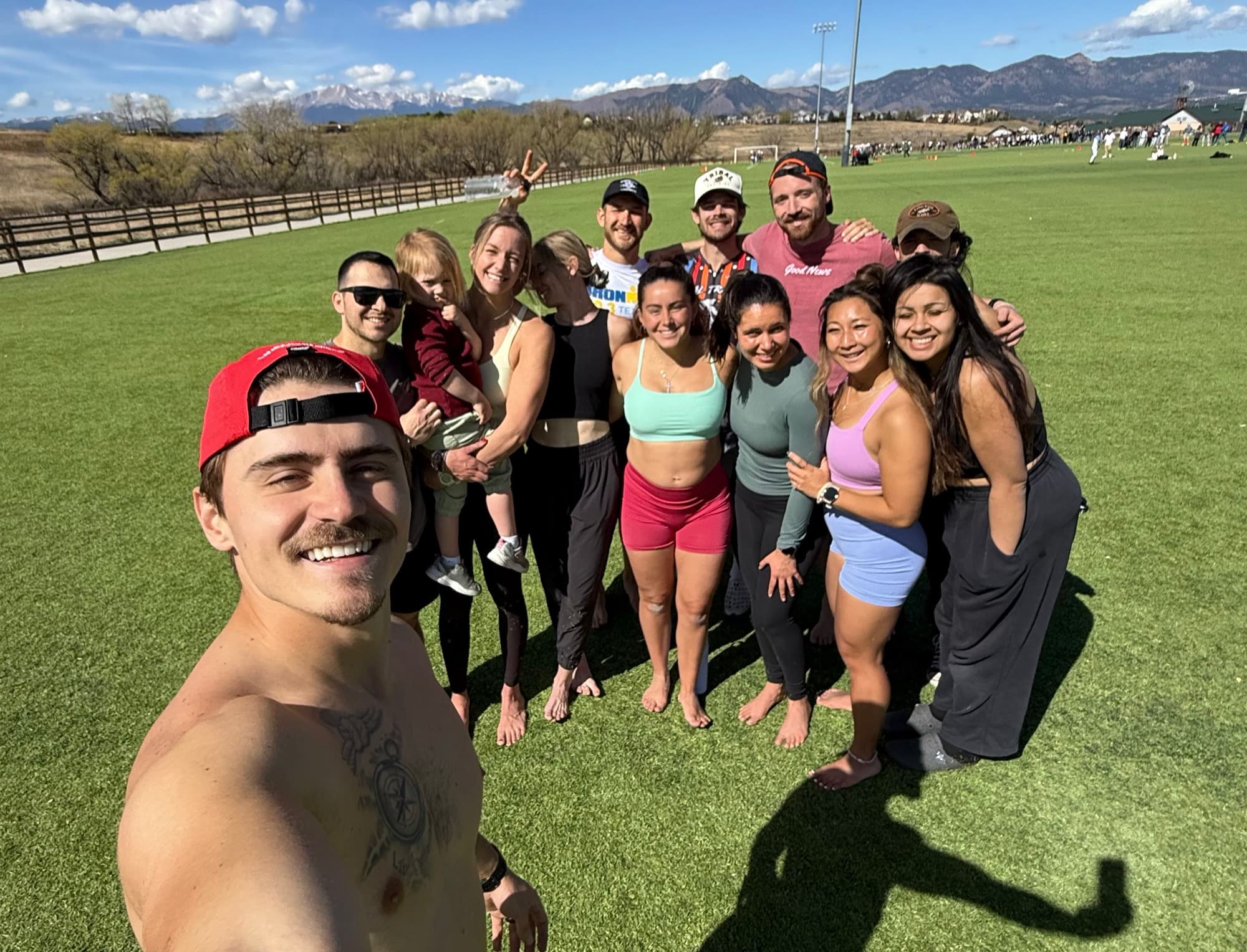Elevate members together at the park