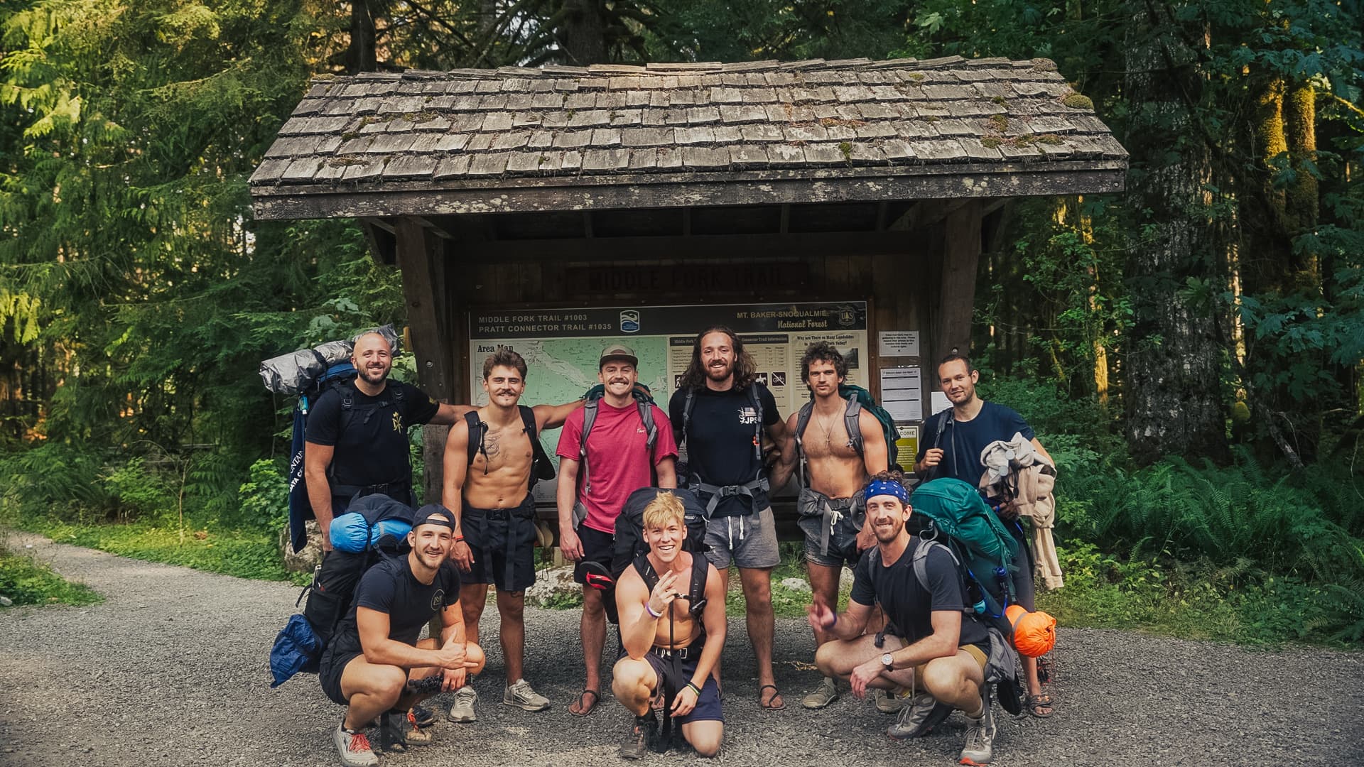 Community on a backpacking trip